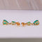 Boucles d'oreilles Boucles d'oreilles pendantes en or jaune 14 ct, émeraudes et diamants 58 Facettes E015