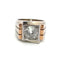 Bague 54 Bague en or jaune et blanc 18 kt avec diamant 58 Facettes 380/26 A