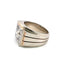 Bague 54 Bague en or jaune et blanc 18 kt avec diamant 58 Facettes 380/26 A