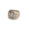 Bague 54 Bague en or jaune et blanc 18 kt avec diamant 58 Facettes 380/26 A