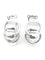 Boucles d'oreilles Hermès Deux anneaux - Boucles d'oreilles vintage en argent 58 Facettes HERMES BO