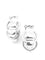 Boucles d'oreilles Hermès Deux anneaux - Boucles d'oreilles vintage en argent 58 Facettes HERMES BO