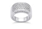 Bague 54 Bague pavée de diamants en or blanc 58 Facettes Bague guimel pavee de diamants