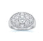 Bague 51 Bague pavée en or blanc et diamants 58 Facettes Bague diamants.