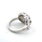 Bague 52 Bague en or blanc 18 ct avec diamants et émeraude 58 Facettes 296/26 A