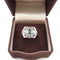 Bague 52 Bague en or blanc 18 ct avec diamants et émeraude 58 Facettes 296/26 A