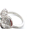 Bague 52 Bague en or blanc 18 ct avec diamants et émeraude 58 Facettes 296/26 A