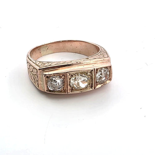Bague 56 Bague en or jaune 14 ct et diamants 58 Facettes 1994 A 166/26