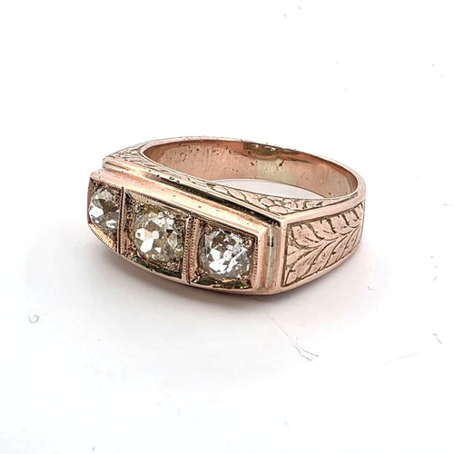 Bague 56 Bague en or jaune 14 ct et diamants 58 Facettes 1994 A 166/26