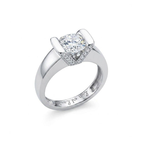 Bague 56 Bague V en or blanc et diamant 1,10 ct 58 Facettes Bague v