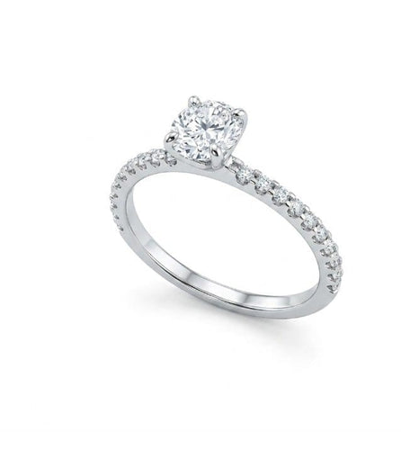 Bague Solitaire - Bague en or blanc et diamants 58 Facettes Solitaire F 0.64 carat