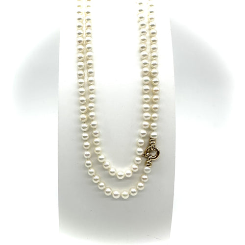 Collier Collier sautoir en or jaune et perles de culture 58 Facettes Z15B51796