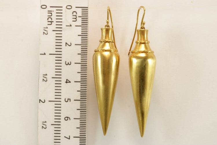 Boucles d'oreilles Boucles d'oreilles amphore anciennes en or 14K 58 Facettes 7716