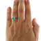 Bague 53 Bague en or blanc avec émeraude et diamants 58 Facettes G3956