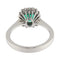 Bague 53 Bague en or blanc avec émeraude et diamants 58 Facettes G3956
