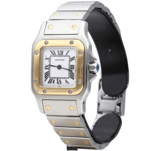 Montre Cartier Santos Galbée PM - Montre en or jaune et acier 58 Facettes MT46891