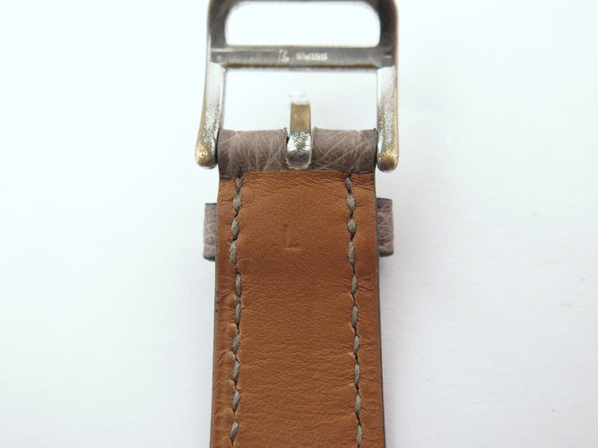 Montre Hermès Sellier - Montre 32 mm en acier et cuir autruche 58 Facettes 275124