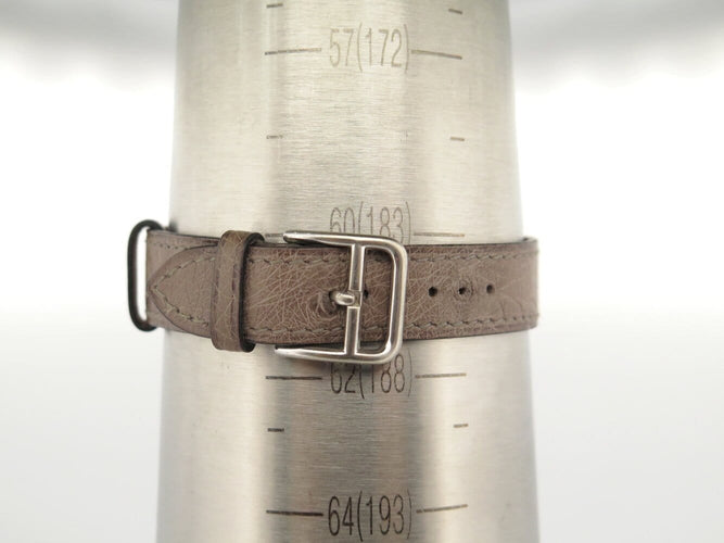 Montre Hermès Sellier - Montre 32 mm en acier et cuir autruche 58 Facettes 275124
