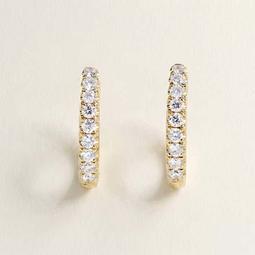 Boucles d'oreilles Boucles d'oreilles créoles en or jaune et diamants 58 Facettes OC-66300089