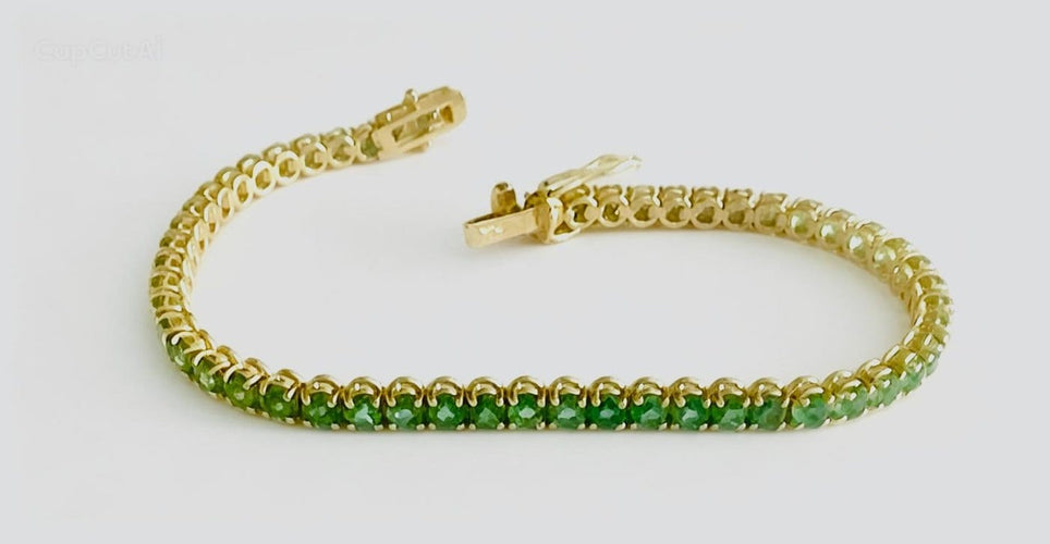 Bracelet Bracelet tennis en or 18 ct avec émeraudes 58 Facettes BR/002