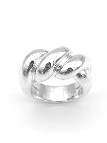 Bague 53 Hermès Torsades - Bague en argent 925 58 Facettes HERMES BG