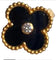 Bague 51 Van Cleef & Arpels Vintage Alhambra - Bague en or jaune, onyx et diamant 58 Facettes jnci51