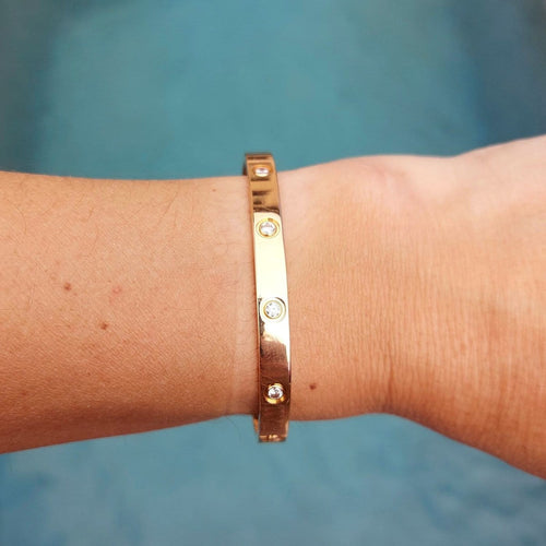 Bracelet Cartier Love - Bracelet en or jaune 18k et diamants 58 Facettes 262