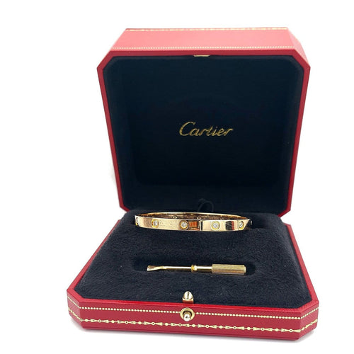 Bracelet Cartier Love - Bracelet en or jaune 18k et diamants 58 Facettes 262