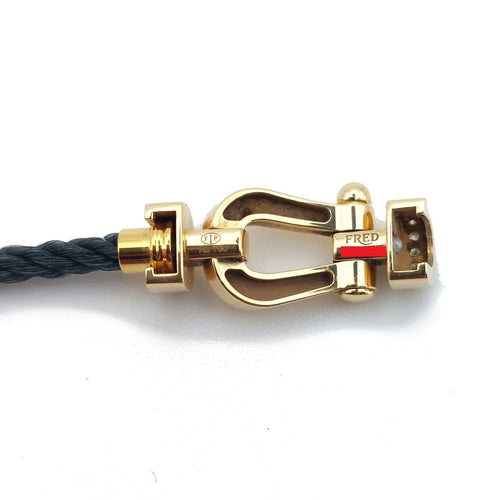 Bracelet Fred Force 10 - Bracelet moyen modèle en or jaune et diamants 58 Facettes 263