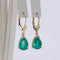 Boucles d'oreilles Parure - Pendentif, boucles d'oreilles et chaîne en or jaune, émeraudes et diamant 58 Facettes E017