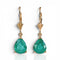 Boucles d'oreilles Boucles d'oreilles en or jaune 585 et émeraudes naturelles 58 Facettes E018