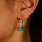 Boucles d'oreilles Boucles d'oreilles en or jaune 585 et émeraudes naturelles 58 Facettes E018