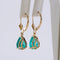 Boucles d'oreilles Boucles d'oreilles en or jaune 585 et émeraudes naturelles 58 Facettes E018