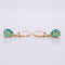 Boucles d'oreilles Boucles d'oreilles en or jaune 585 et émeraudes naturelles 58 Facettes E018