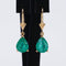 Boucles d'oreilles Boucles d'oreilles en or jaune 585 et émeraudes naturelles 58 Facettes E018