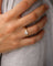 Bague 51 Solitaire - Bague en or bicolore et diamant ovale 58 Facettes A12104
