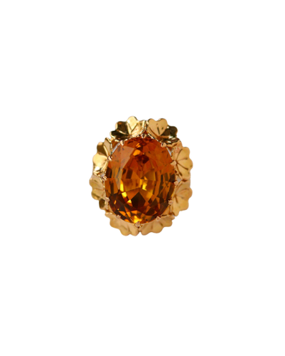 Bague 1950 en or jaune et citrine