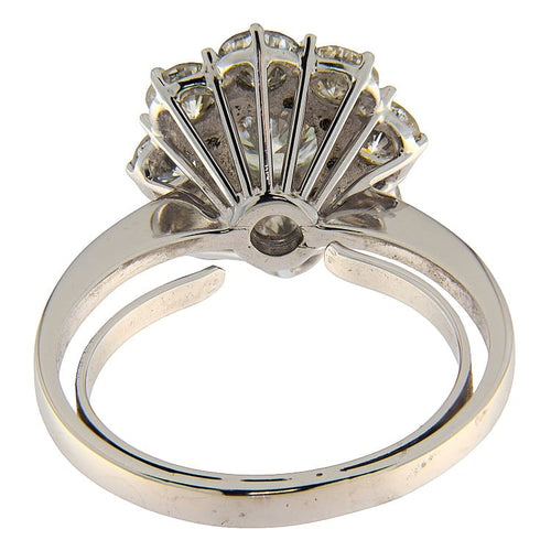 Bague 53 Bague marguerite en or blanc et diamants 58 Facettes G3955