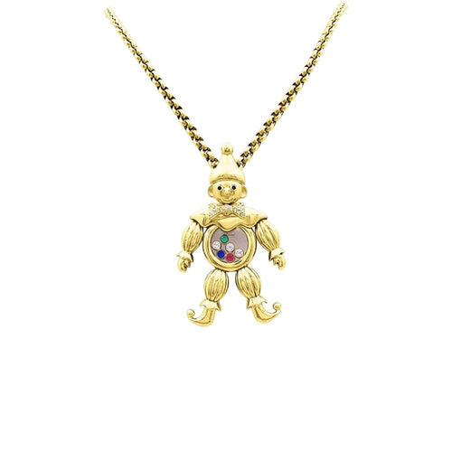 Collier Chopard Happy Clown - Collier en or jaune, diamants et pierres de couleur 58 Facettes 35725