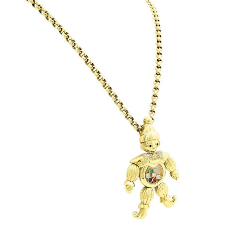 Collier Chopard Happy Clown - Collier en or jaune, diamants et pierres de couleur 58 Facettes 35725