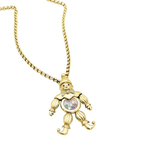 Collier Chopard Happy Clown - Collier en or jaune, diamants et pierres de couleur 58 Facettes 35725