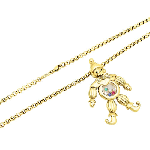 Collier Chopard Happy Clown - Collier en or jaune, diamants et pierres de couleur 58 Facettes 35725