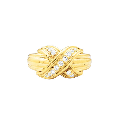 Bague 50 Tiffany & Co x Schlumberger - Bague en or jaune et diamants 58 Facettes 35630