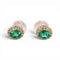 Boucles d'oreilles Boucles d'oreilles en or jaune, émeraudes et diamants 58 Facettes E019