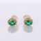 Boucles d'oreilles Boucles d'oreilles en or jaune, émeraudes et diamants 58 Facettes E019