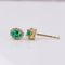 Boucles d'oreilles Boucles d'oreilles en or jaune, émeraudes et diamants 58 Facettes E019