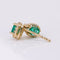 Boucles d'oreilles Boucles d'oreilles en or jaune, émeraudes et diamants 58 Facettes E019