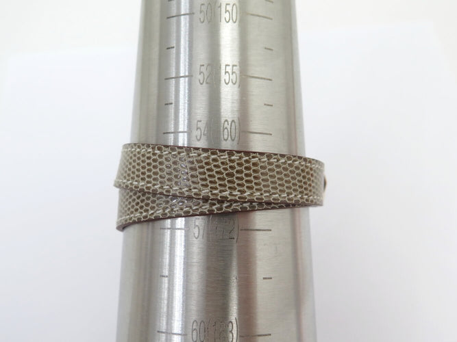 Bracelet Hermès Kelly Double Tour - Bracelet M en cuir de lézard 58 Facettes 275252