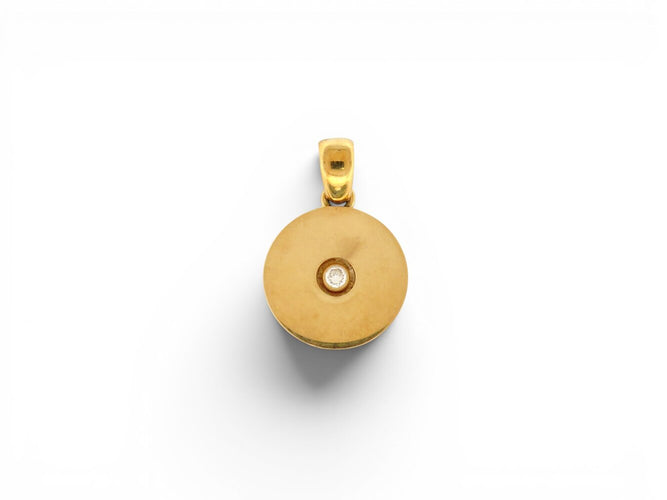 Pendentif Cartier - Pendentif cercle en or jaune 18k et diamant 58 Facettes 274881