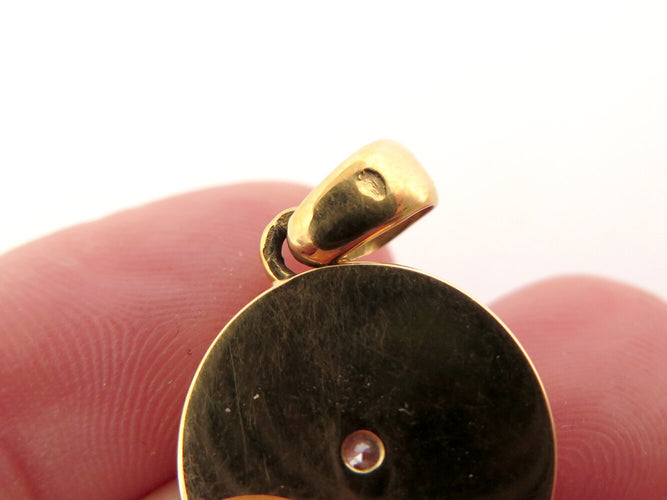 Pendentif Cartier - Pendentif cercle en or jaune 18k et diamant 58 Facettes 274881